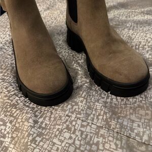 Guess Tan Ankle Boots with Black Soles